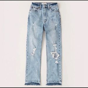 NWT Abercrombie Ankle Straight Ultra High Rise